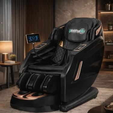 Imagem de Poltrona De Massagem Evolution Pro 3d Relaxante Zero Gravidade Com Bluetooth, Airbags Corporais, Preto