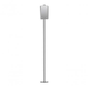 Imagem de Poste para Cesto em Aço Carbono 1020 Galvanizado para Lixo Telado 100 cm Prata Higipack