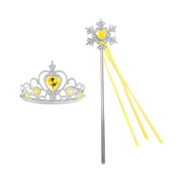 Imagem de Coroa De Princesa Para Meninas, Varinha Mágica, Tiara De Strass Para C