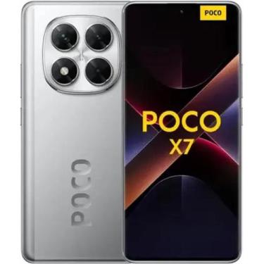 Imagem de Xiaomi Poco X7 Silver com NFC, HyperOS, Proteção IP68, 12GB RAM e 512G