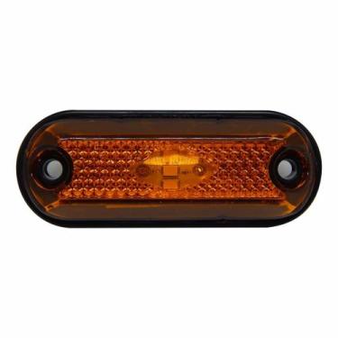 Imagem de 2 x Lanterna Delimitadora Lateral Carreta Caminhão Baú 3leds Ambar (La