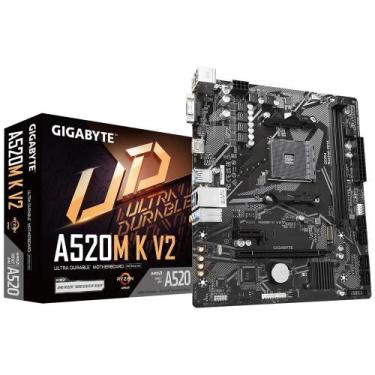 Imagem de Placa Mãe Gigabyte A520M K V2 1.1 AMD AM4 Micro ATX DDR4