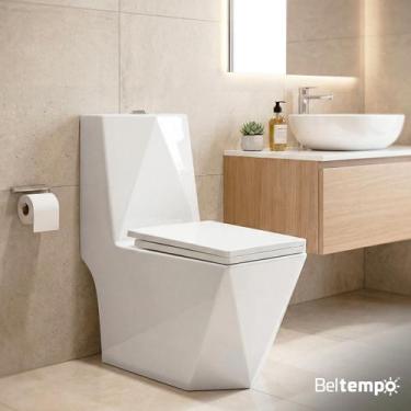 Imagem de Vaso Sanitário Monobloco Completo Caixa Acoplada Privada Diamante Bran
