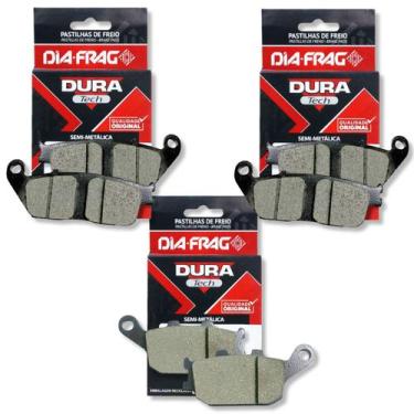 Imagem de Kit Pastilhas de Freio Cb 600f Hornet Sem Abs 20022007 Diafrag