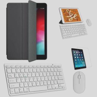 Imagem de Kit Capa Smart Case Preto / Teclado e Mouse branco e Película compatív