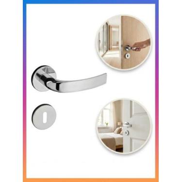 Imagem de Fechadura Pado Copa Porta Interna Cromada 40mm Aço Inox
