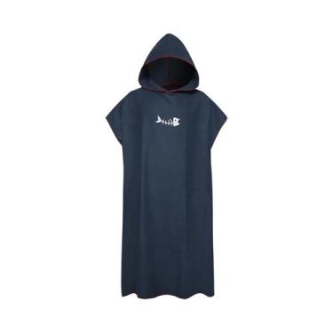 Imagem de Poncho De Surf Adulto Em Microfibra Com Capuz, Toalha De Troca, Manta 