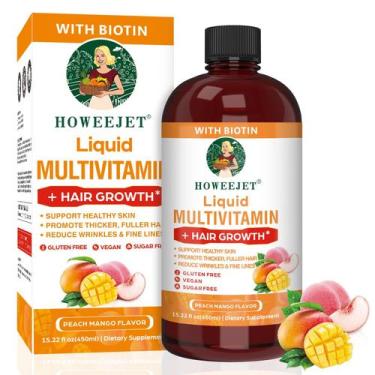 Imagem de Multivitamínico Líquido HOWEEJET Biotina 10000 mcg 450 ml