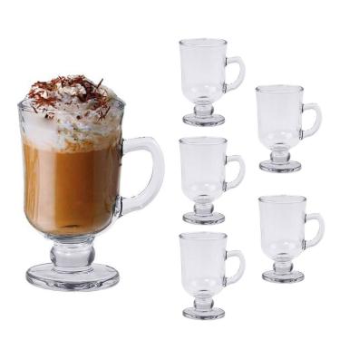 Imagem de Jogo de Taças para Cappuccino Taça 114ML 104540 6629 Vidro Compatível com Nespresso e D...