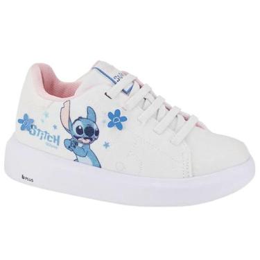 Imagem de Tênis Infantil Menina Glam com Brilhos Stitch Disney Bibi, Branco, 33
