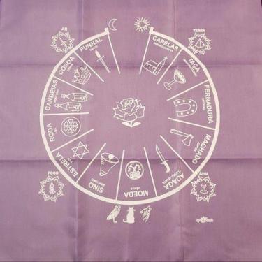 Imagem de Toalha Cigana Para Altar, Taro E Jogos 70x70 Cm Lilas - Lua Mistica