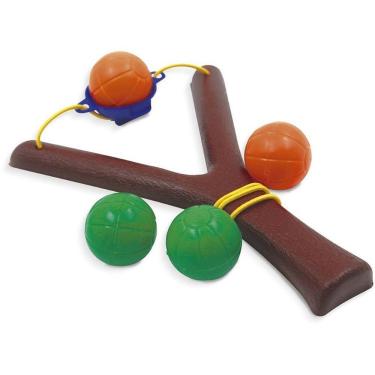 Imagem de Lançador Tiro ao Alvo com 4 Bolas Coloridas Desenvolve Coordenação Motora Pica Pau Brinquedos