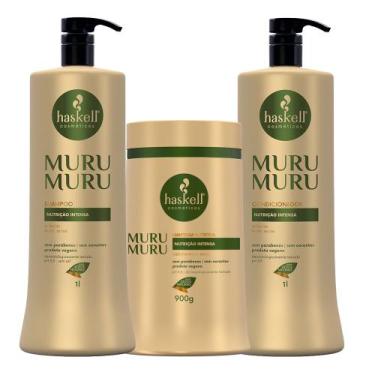 Imagem de Kit Shampoo Condicionador e Máscara Nutrição e Recuperação Haskell Mur