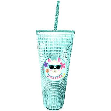 Imagem de Spoontiques Copo de diamante de lhama com canudo, 590 ml
