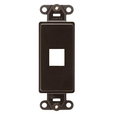 Imagem de Leviton Inserção decorativa QuickPort 41641-B, 1 porta, marrom