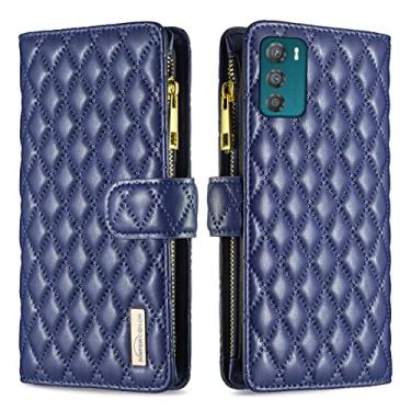 Imagem de For Motorola Moto G42 4G Diamond Lattice Zipper Wallet Leather Flip Phone Case
