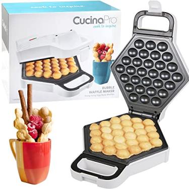 Imagem de Chapa de ferro para waffler de ovos de Hong Kong antiaderente com luz indicadora pronta – Pronto em menos de 5 minutos – Guia de receitas gratuito incluído, ótimo presente