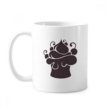 Imagem de Caneca com contorno de sorvete de frutas pretas cerâmica xícara de porcelana de café louça