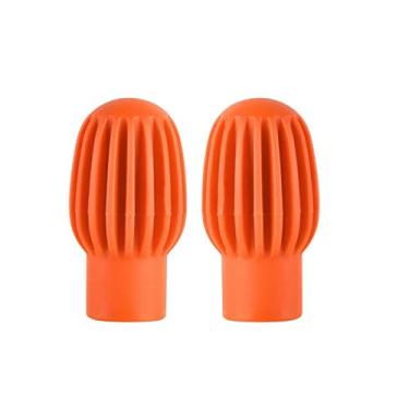 Imagem de 2 tampas protetoras de tambor de silicone para baquetas mudo