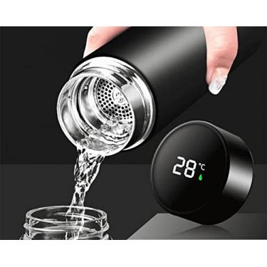 Imagem de Garrafa Térmica com Display Touch Digital Termômetro 450ml Preta