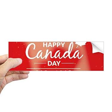 Imagem de Maple Leaf Adesivo retangular para para-choque com slogan Happy Canada Day 4 of July