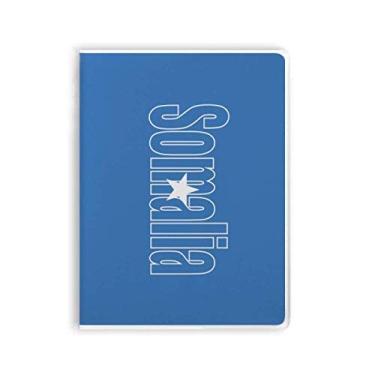 Imagem de Caderno com nome da bandeira do país da Somália, capa de goma