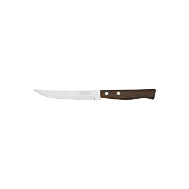 Imagem de Conjunto De Facas Para Churrasco E Frutas Tramontina Tradicional Com Lâminas Em Aço Inox E Cabos De Madeira Natural 12 Peças