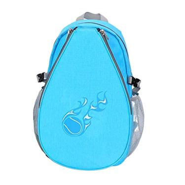 Imagem de Vaveren Saco de raquete de tênis infantil Pickleball Paddles Mochila organizador de armazenamento Bolsa de transporte para raquete de tênis meninos meninas, Azul