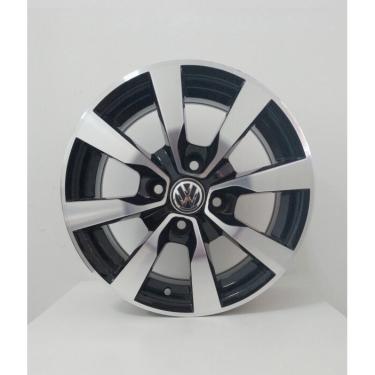 Imagem de 4 Rodas vw Voyage G5 - brw 870 Aro 14 4x100 Preta Diamantada