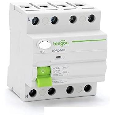 Imagem de Disjuntor, Disjuntor Miniatura 4 Polos 63A 30mA Tipo RCCB RCD 400V 6KA Disjuntor De Corrente Residual Disjuntor Diferencial,32a,4 Pólos 300mA,Collector88