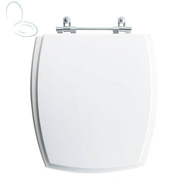 Imagem de Assento Sanitário Tampa de Vaso Branco MDF Laqueado Anturius para bacia Luzarte