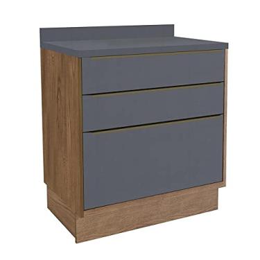 Imagem de Balcão de Cozinha Pequeno Herval Ten, 100% Mdf com 3 Gavetas 80 cm