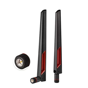 Imagem de Superbat Antena WiFi de banda dupla 2,4 GHz 5 GHz 5,8 GHz SMA WiFi para PC, desktop, placa-mãe, placa PCI WiFi, Bluetooth, roteador de rede sem fio (pacote com 2)