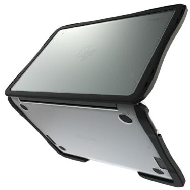 Imagem de UZBL Capa rígida Air para HP Chromebook 11 G9 / G8 EE, capa protetora transparente K-12 à prova de estudantes (pacote com 1)