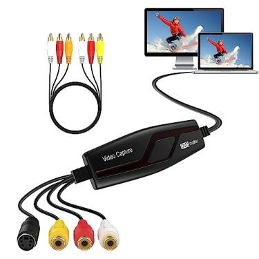 Imagem de Conversor VHS Digital VCR Hi8 Mini DV para Mac e PC - Compatível com TV e Filmadora - Dispositivo de Captura de Vídeo USB RCA