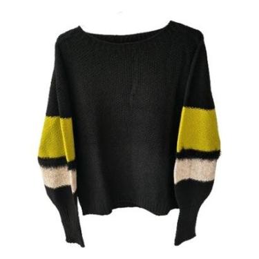 Imagem de Suéter Plus Size Tricot Premium Mousse Pelinhos Manga Longa-Feminino