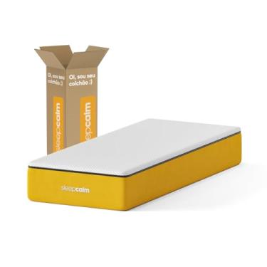 Imagem de Colchão SleepCalm Plus Espuma Solteiro 88x188 Tecnologia de Conforto com 28cm de Altura Espuma Viscoelástica Capa Removível e Entrega na Caixa Teste 100 Toites 10 Anos de Garantia