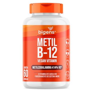 Imagem de Metil B-12 Vegan Vitamin Metilcobalamina 414% VD, Bigens, 60 cápsulas (Unidade)