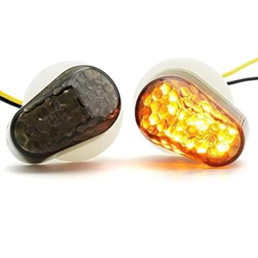 Imagem de MFC PRO 1 par de indicadores de luz de seta de LED para motocicleta universal para Yamaha KLX250 YZ125 KX85 XG250 YZF-R1 YZF-R3 YZF-R6 YZF-R25 SR400 Sport Street Racing Bike (Smoke)