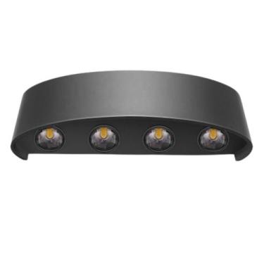 Imagem de 2 Balizador Arandela Sobrepor Led 12W Branco Quente 8 Fachos - CBC