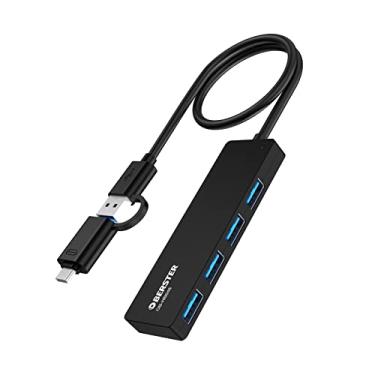 Imagem de Hub USB 3.0 4 em 1, hub USB 3.0 de 5 Gbps com adaptador USB C, divisor USB ultrafino portátil para MacBook, iMac Pro, Mac Mini/Pro, Surface Pro, Dell, HP
