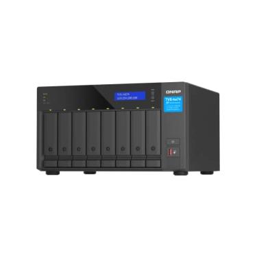 Imagem de QNAP TVS-h874-i7-32G-US NAS de desktop de alta velocidade de 8 compartimentos com slots M.2 PCIe, CPU Intel Core de 12ª geração, até 64 GB de RAM DDR4, rede 2,5 GbE e capacidade de expansão PCIe Gen 4