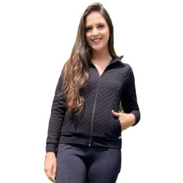 Imagem de Jaqueta Feminina Modelagem Bomber Jaqueta Matelassê Abertura Frontal C