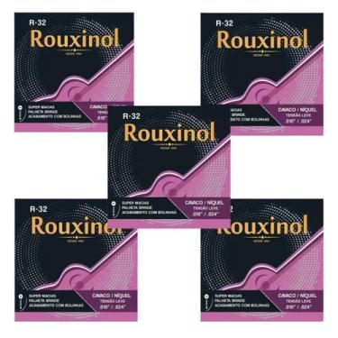 Imagem de Kit 5 Encordoamento Cavaquinho Tensão Leve 4 Cordas R32 Rouxinol