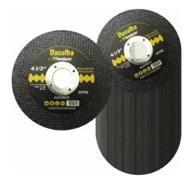 Imagem de 50 Peças Disco De Corte Fino Inox ferro Metal 4.1/2 X 1,0 Esmerilhadei
