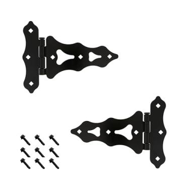 Imagem de Advantage Industries Dobradiça T de aço resistente de 20 cm (par) | Cerca de madeira com tolerância de dobradiça apertada | Aço zincado com tinta revestida a pó (AD2001)