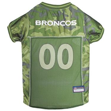Imagem de Camiseta para cães NFL Denver Broncos Camuflagem, PP - Camiseta CAMO PET disponível em 5 tamanhos e 32 equipes NFL