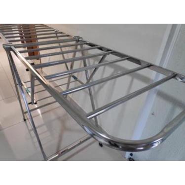 Imagem de Varal de Chão em Inox 1,86 MT + Varal Redondo em Inox (roupa intima) -