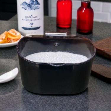 Imagem de Saleiro de Cozinha com Tampa Grande Plastutti, Preto