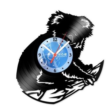 Imagem de Relógio De Parede Disco Vinil Animais - Coala - VAN-094 - Modernarte